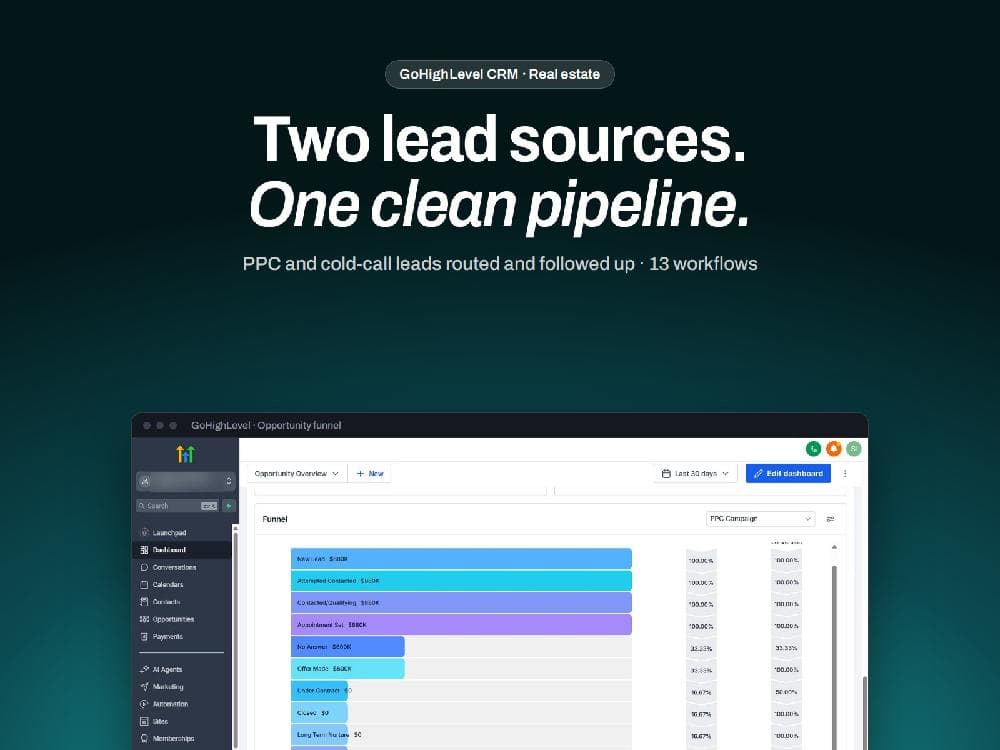 Two lead sources, one CRM that answers both in seconds cover